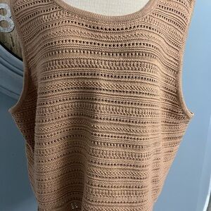 2–NWT George Tan Knit Sleeveless Top